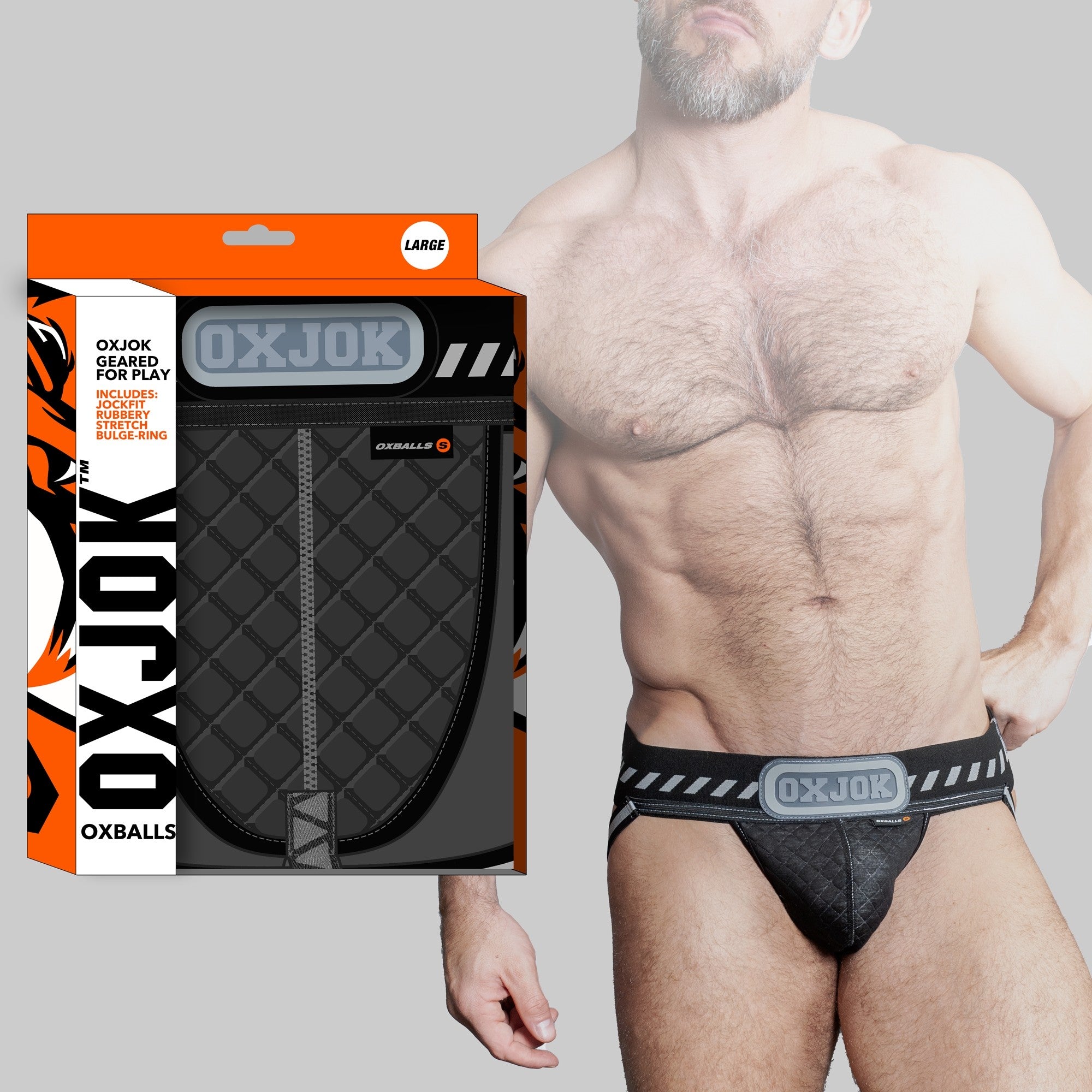 PACKER, industrial quilted cargo strapjock, BLACK PUFF, MEDIUM - Image 3